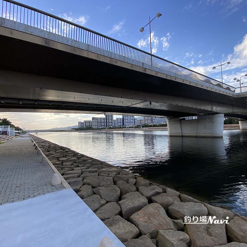 芦屋キャナルパーク 北護岸 東(浜風大橋)|釣り場Navi