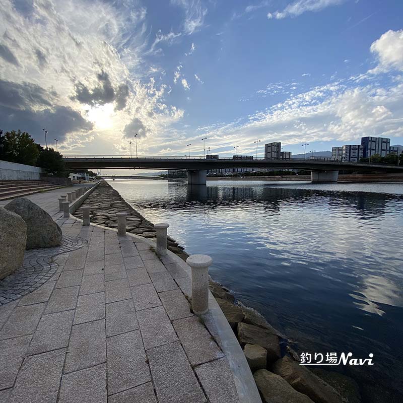 芦屋キャナルパーク 北護岸 東(浜風大橋)|釣り場Navi